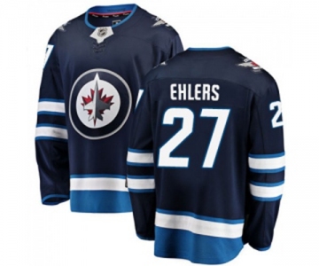 Winnipeg Jets #27 Nikolaj Ehlers Fanatics Branded Navy Blue Home Breakaway NHL Jersey