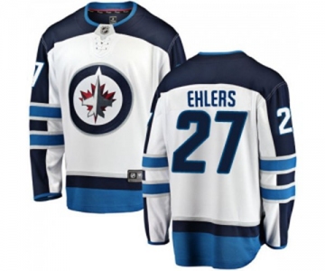 Winnipeg Jets #27 Nikolaj Ehlers Fanatics Branded White Away Breakaway NHL Jersey
