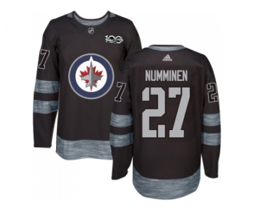 Winnipeg Jets #27 Teppo Numminen Black 1917-2017 100th Anniversary Stitched NHL Jersey