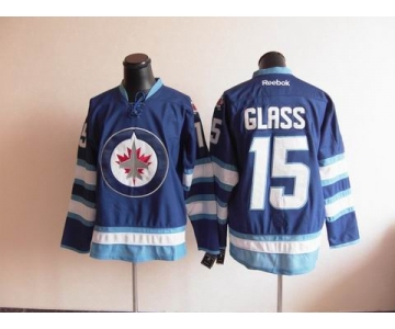 nhl jerseys winnipeg jets #15 glrss blue 2011 new