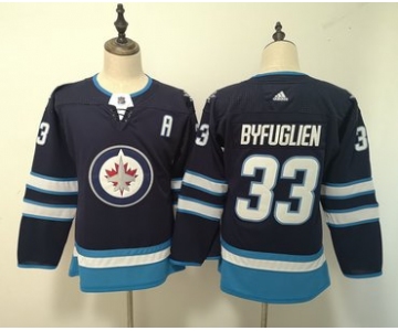 Jets #33 Dustin Byfuglien Navy Women Adidas Jersey