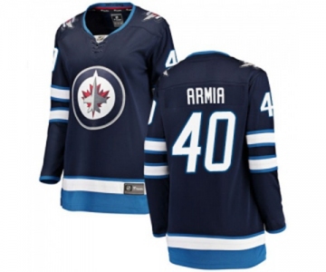 Women Winnipeg Jets #40 Joel Armia Fanatics Branded Navy Blue Home Breakaway NHL Jersey