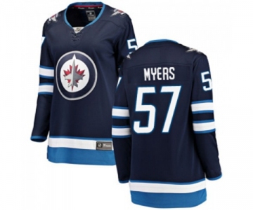 Women Winnipeg Jets #57 Tyler Myers Fanatics Branded Navy Blue Home Breakaway NHL Jersey