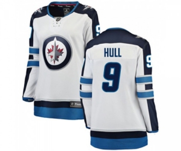 Women Winnipeg Jets #9 Bobby Hull Fanatics Branded White Away Breakaway NHL Jersey