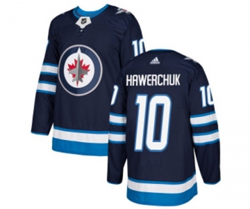 Youth Adidas Winnipeg Jets #10 Dale Hawerchuk Authentic Navy Blue Home NHL Jersey
