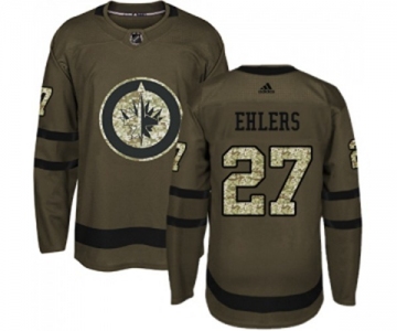 Youth Adidas Winnipeg Jets #27 Nikolaj Ehlers Premier Green Salute to Service NHL Jersey