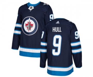 Youth Adidas Winnipeg Jets #9 Bobby Hull Authentic Navy Blue Home NHL Jersey