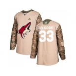 Men Adidas Phoenix Coyotes #33 Alex Goligoski Camo Authentic 2017 Veterans Day Stitched NHL Jersey