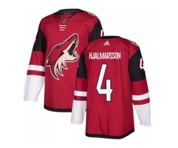 Men Adidas Phoenix Coyotes #4 Niklas Hjalmarsson Maroon Home Authentic Stitched NHL Jersey