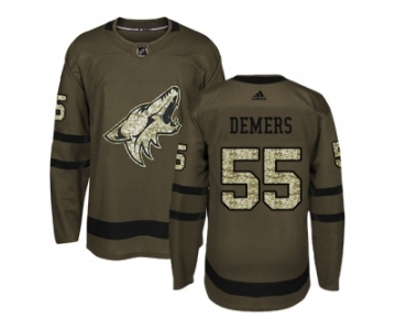 Men Adidas Phoenix Coyotes #55 Jason Demers Green Salute to Service Stitched NHL Jersey