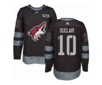 Men's Adidas Arizona Coyotes #10 Anthony Duclair Authentic Black 1917-2017 100th Anniversary NHL Jersey