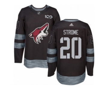 Men's Adidas Arizona Coyotes #20 Dylan Strome Authentic Black 1917-2017 100th Anniversary NHL Jersey