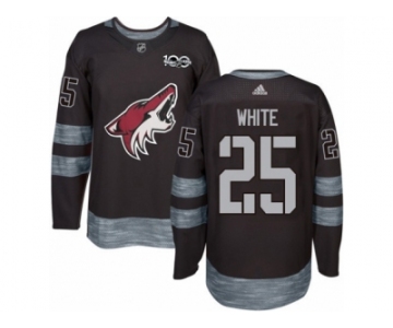 Men's Adidas Arizona Coyotes #25 Ryan White Authentic Black 1917-2017 100th Anniversary NHL Jersey