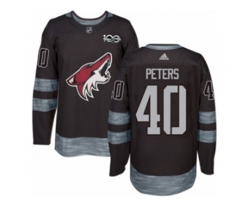 Men's Adidas Arizona Coyotes #40 Justin Peters Authentic Black 1917-2017 100th Anniversary NHL Jersey