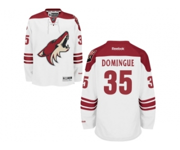 Men's Arizona Coyotes #35 Louis Domingue White Away NHL Jersey