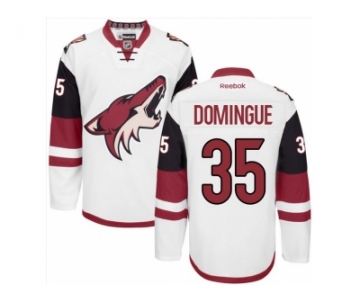 Men's Arizona Coyotes #35 Louis Domingue White Road Stitched NHL Jersey