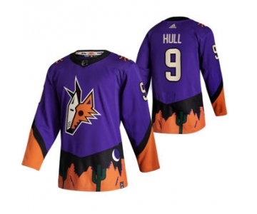 Men's Arizona Coyotes #9 Clayton Keller Purple 2020-21 Reverse Retro Alternate Hockey Jersey