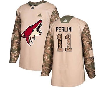 Men's Coyotes #11 Brendan Perlini Camo 2017 Veterans Day Stitched Hockey Jersey
