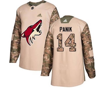 Men's Coyotes #14 Richard Panik Camo 2017 Veterans Day Stitched Hockey Jersey