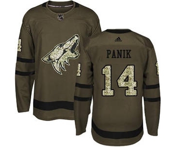 Men's Coyotes #14 Richard Panik Green Salute to Service Stitched Hockey Jersey