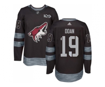 Men's Phoenix Coyotes #19 Shane Doan Black 1917-2017 100th Anniversary Stitched NHL Jersey
