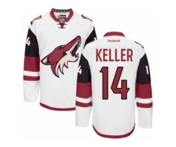 Men's Reebok Arizona Coyotes #14 Clayton Keller Authentic White Away NHL Jersey