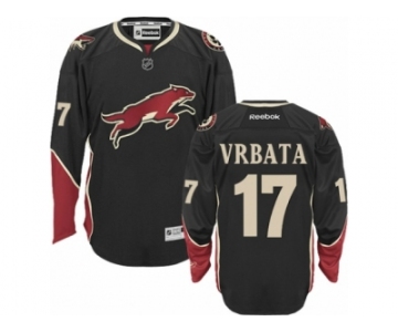 Men's Reebok Arizona Coyotes #17 Radim Vrbata Authentic Black Third NHL Jersey