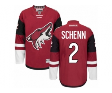 Men's Reebok Arizona Coyotes #2 Luke Schenn Authentic Burgundy Red Home NHL Jersey