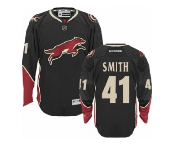 Men's Reebok Arizona Coyotes #41 Mike Smith Authentic Black Third NHL Jersey