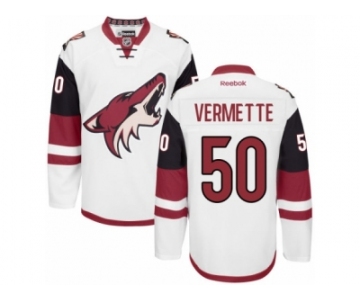Men's Reebok Arizona Coyotes #50 Antoine Vermette Authentic White Away NHL Jersey