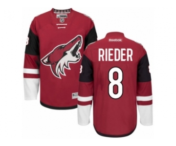 Men's Reebok Arizona Coyotes #8 Tobias Rieder Authentic Burgundy Red Home NHL Jersey