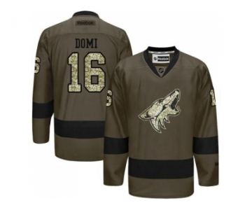 Phoenix Coyotes #16 Max Domi Green Salute to Service Stitched NHL Jersey
