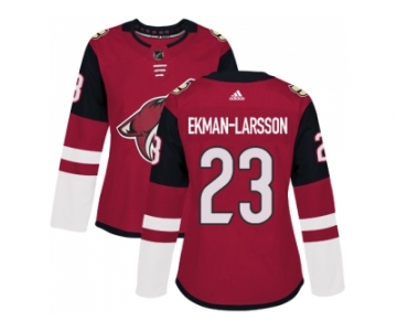 Women Adidas Phoenix Coyotes #23 Oliver Ekman-Larsson Maroon Home Authentic Stitched NHL Jersey