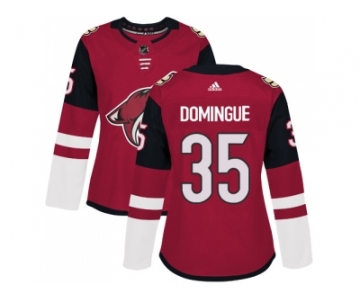 Women Adidas Phoenix Coyotes #35 Louis Domingue Maroon Home Authentic Stitched NHL Jersey