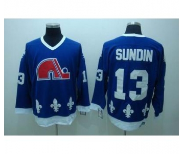 nhl quebec nordiques #13 sundin ccm blue