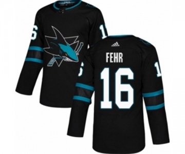 Adidas San Jose Sharks #16 Eric Fehr Authentic Black Alternate NHL Jersey