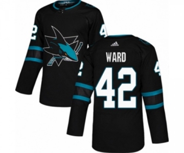 Adidas San Jose Sharks #42 Joel Ward Authentic Black Alternate NHL Jersey