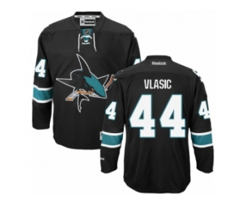 Men's Reebok San Jose Sharks #44 Marc-Edouard Vlasic Authentic Black Third NHL Jersey