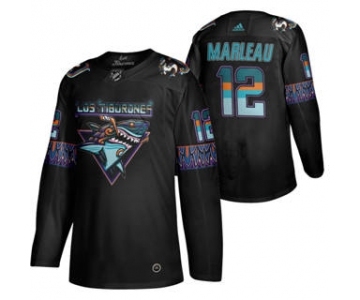 Men's San Jose Sharks #12 Patrick Marleau 2020 Los Tiburones Limited Hockey Jersey Black