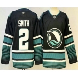 Men's San Jose Sharks #2 Will Smith Black Authentic Jersey Men's San Jose Sharks #2 Will Smith Black Authentic Jersey