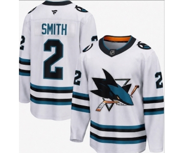 Men's San Jose Sharks #2 Will Smith New White Stitched Jersey