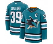 Men's San Jose Sharks #39 Logan Couture Teal 2024-25 Home Stitched Hockey Jersey