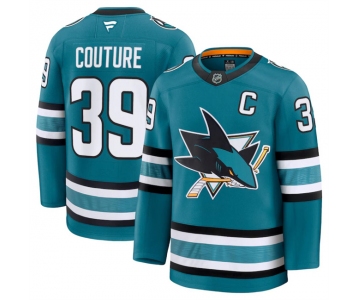 Men's San Jose Sharks #39 Logan Couture Teal 2024-25 Home Stitched Hockey Jersey