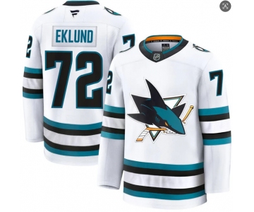 Mens San Jose Sharks #72 William Eklund Fanatics Away White Jersey