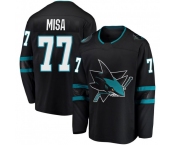 Men's San Jose Sharks #77 Michael Misa Alternate Black Jersey Men's San Jose Sharks #77 Michael Misa Alternate Black Jersey
