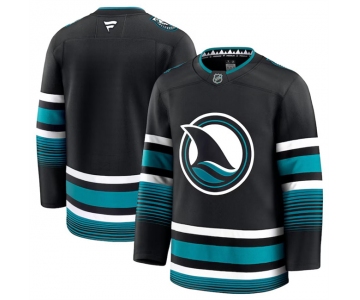 Men's San Jose Sharks Blank Black 2024-25 Alternate Stitched Hockey Jersey
