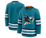 Men's San Jose Sharks Blank Teal 2024-25 Home Stitched Hockey Jersey