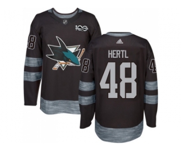 San Jose Sharks #48 Tomas Hertl Black 1917-2017 100th Anniversary Stitched NHL Jersey