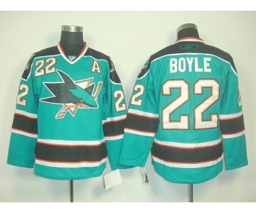 nhl jerseys san jose sharks #22 boyle blue