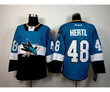 nhl jerseys san jose sharks #48 hertl blue-black